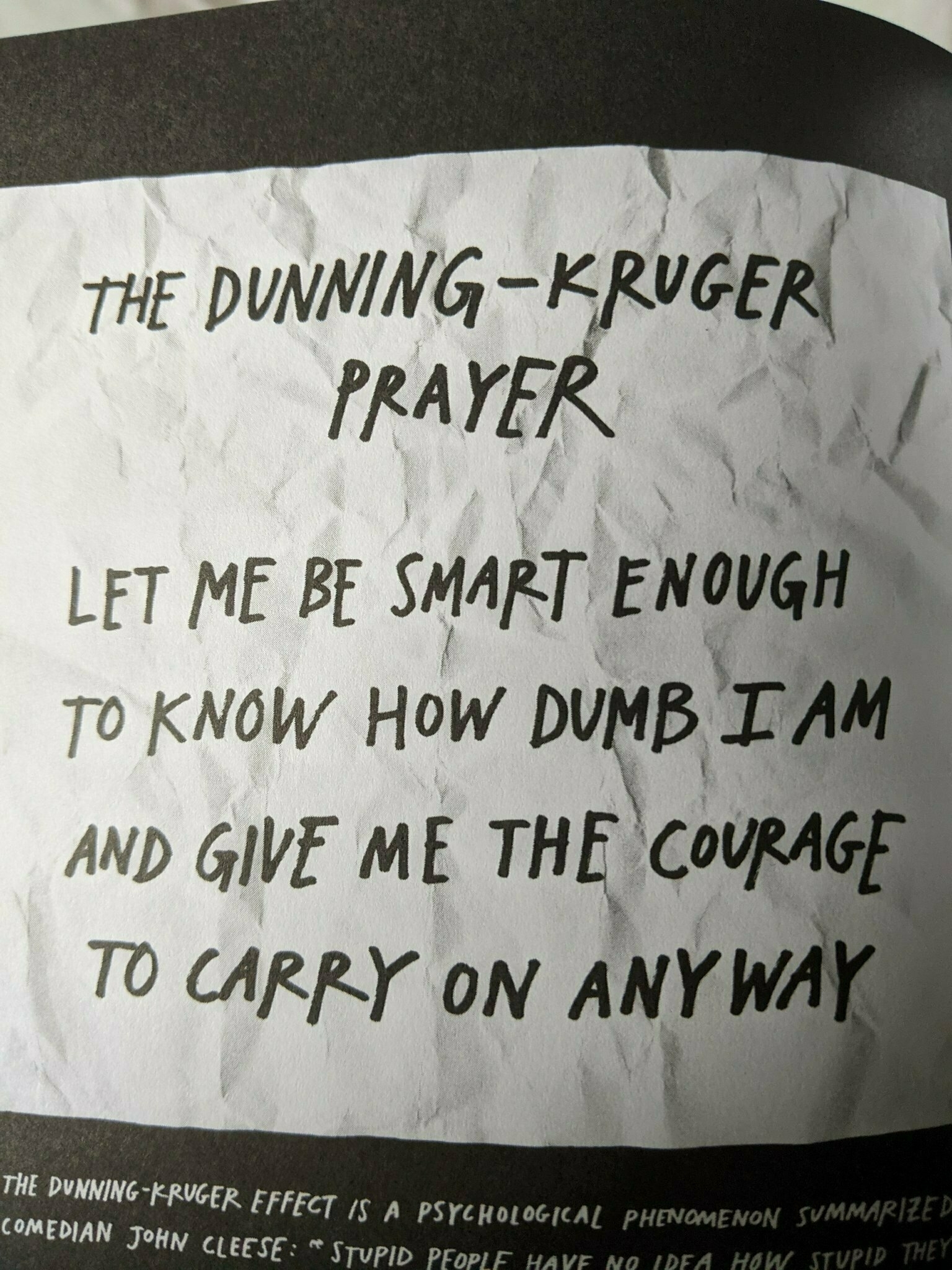The Dunning-Kruger Prayer